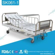 SK061-1 Stainless Steel 3 Crank Hospital Normal Manual Patient Bed